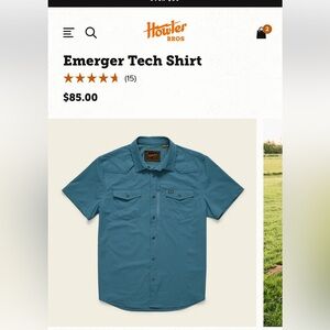 Howler Brothers Emeger Tech Button Down Shirt XL NWT